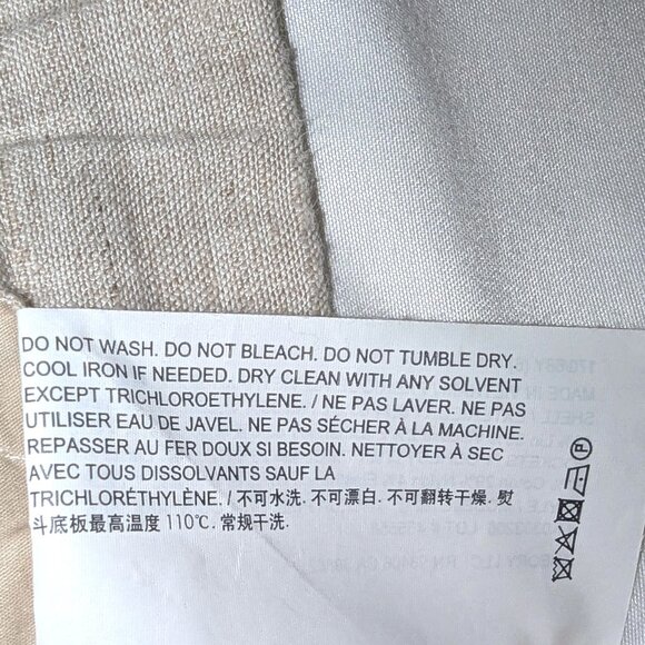 Theory | Linen Treeca Pull-On Ankle Pant Eco Sharkskin in Oat Melange | Size 6 - Picture 7 of 10